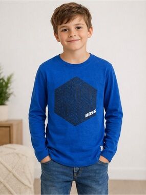 Hugo BOSS Graphic Long-Sleeve Tee Size 6/7